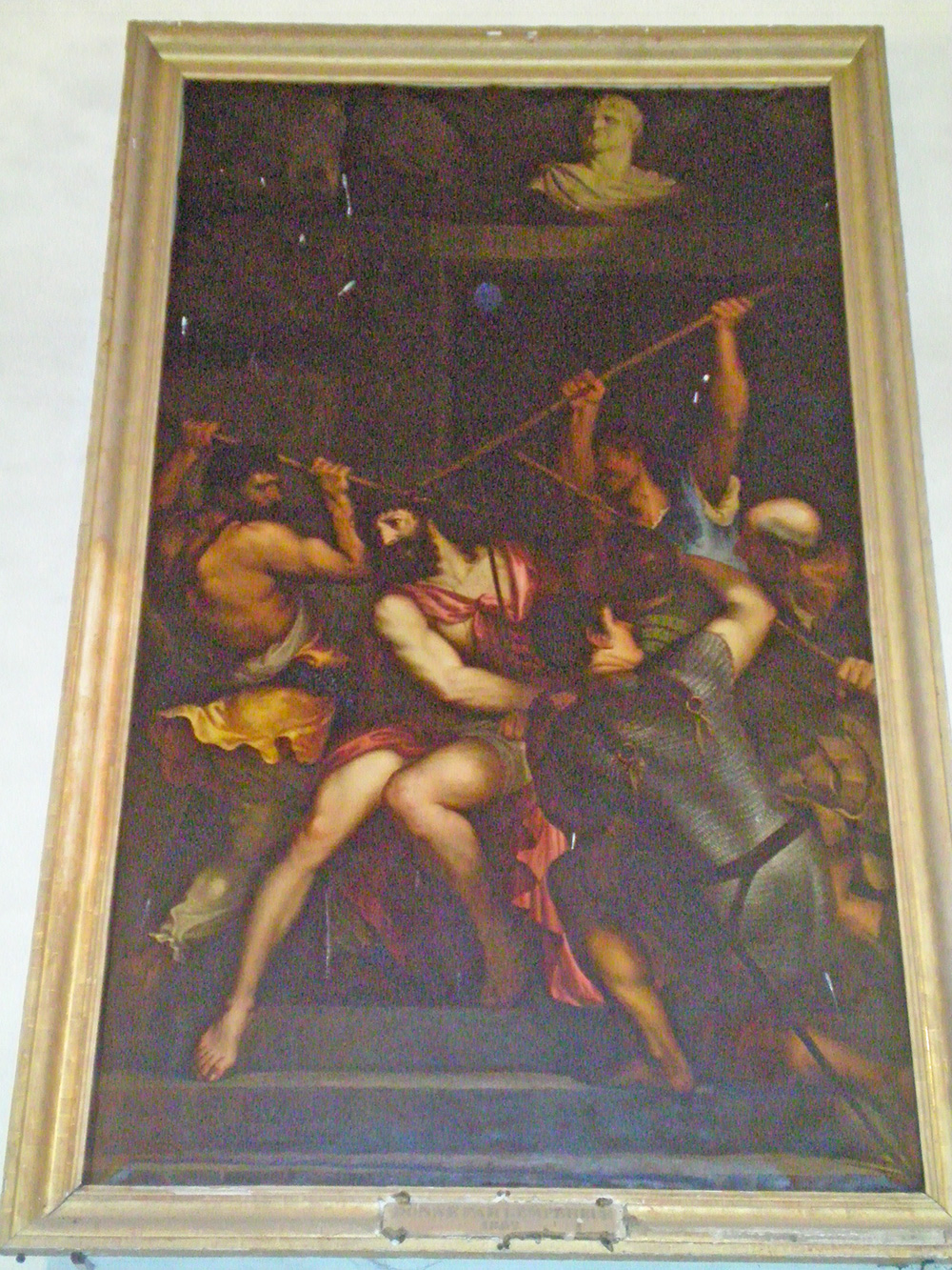 Tableau et son cadre : Le Christ couronné d'épines